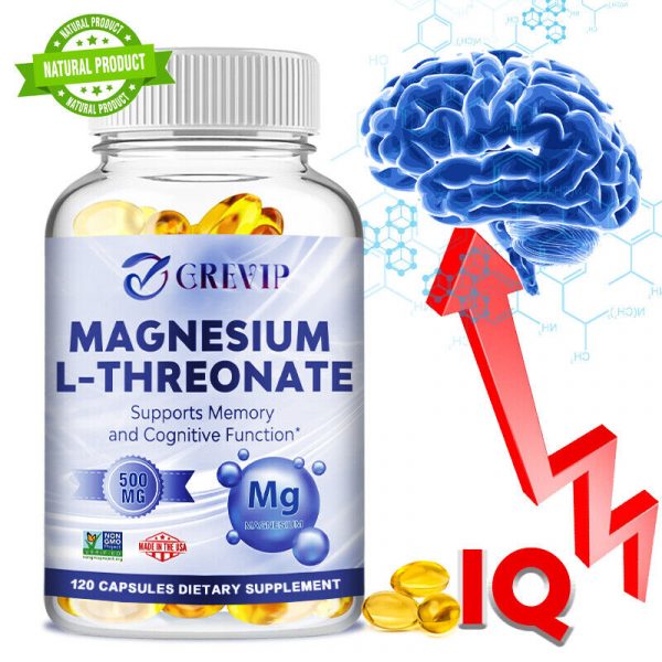 Magnesium L-threonate 500mg -Nootropic Brain Booster, Memory, Cognitive Function