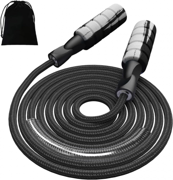 Redify Weighted Jump Rope for Workout Fitness(1Lb), Tangle-Free Ball Bearing Rap