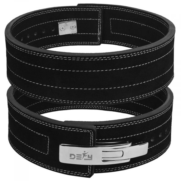 DEFY 10mm Weight Power Lifting Leather Lever Pro Belt Gym Training lifting Black
