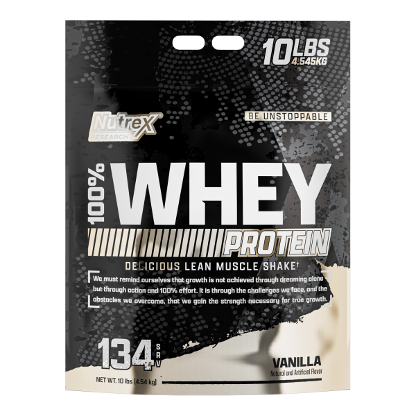 Nutrex 100% WHEY Bulk Size Protein Powder Whey Isolate Blend 128 Servings 10 LB