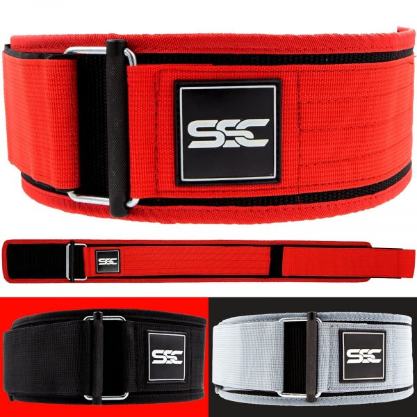 Premium Nylon 4” Weight Lifting Belt – Adjustable Workout Gym Fitness Support