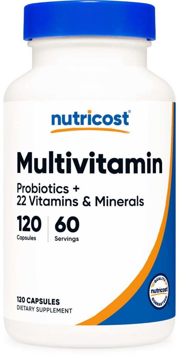 Nutricost Multivitamin With Probiotics & Minerals – 120 Vegetarian Capsules