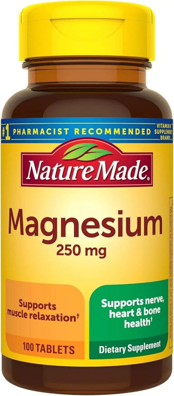 Magnesium Oxide 250 Mg, Dietary Supplement for Muscle, Heart, Bone and Nerve Hea