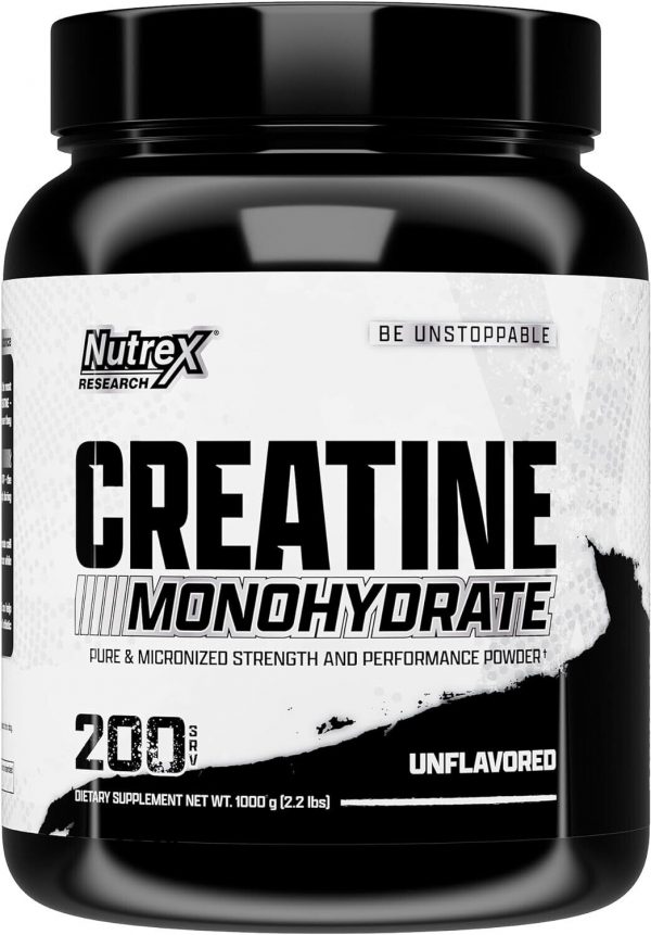 Nutrex CREATINE Monohydrate Powder Micronized Unflavored 200 Servings 1000 Grams