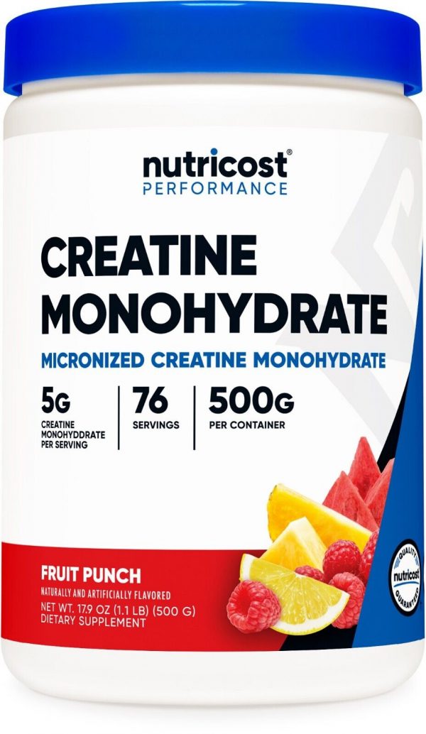Nutricost Creatine Monohydrate Powder (500G) (Fruit Punch)