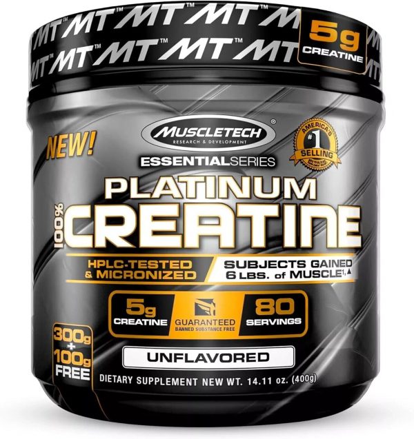 Creatine Monohydrate Powder MuscleTech Platinum Pure Micronized Muscle Recove…