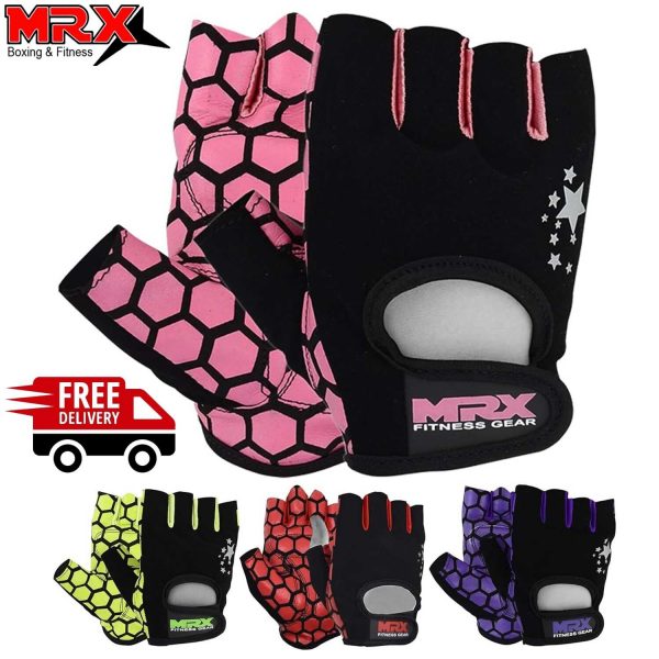 Womens Weightlifting Gloves Gym Fitness Training Workout MRX Cycling Half Finger