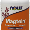 NOW Magtein 90 Veg Capsules Magnesium L-Threonate Promotes Brain Health 02/2027