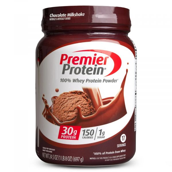 Premier Protein Powder Chocolate Milkshake 30g Protein, 1g Sugar, 100% Whey 6/26
