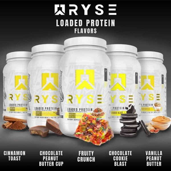 RYSE Supplements Loaded Protein – 27 Servings, 25g Whey Protein Isolate