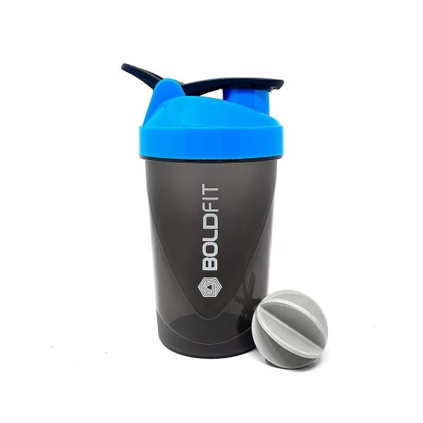 Boldfit Compact Gym Shaker Bottle, For Protein Shake 500ml Capicity (Blue, Grey)