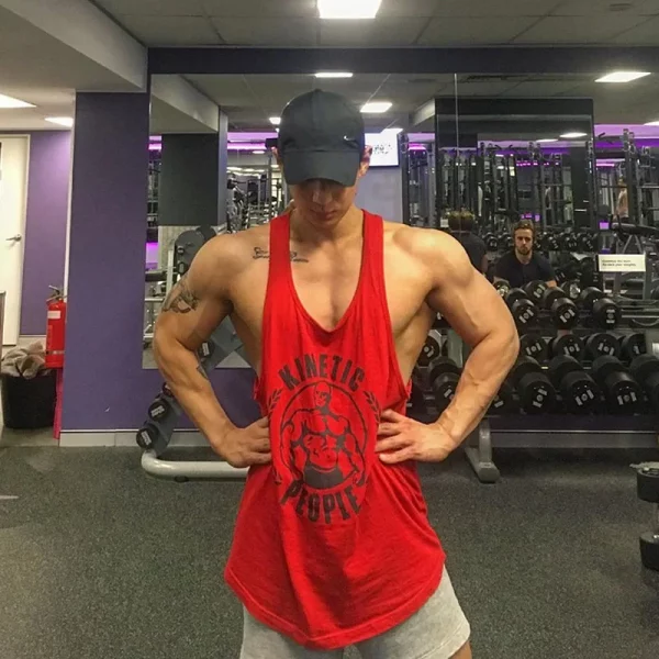 Men’s fashion Gym Tank Tops Sleeveless Shirt Men Bodybuilding Fitness Workout Cotton Print Singlet Stringer Summer Casual Vest 