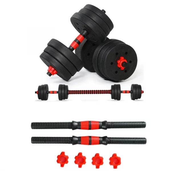 Fitness Dumbbell Rod Solid Steel 40/50cm Barbells Bars Weight Lifting Bar With Connector Gym Home Strength Workout Equipment