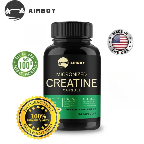 Micronized Creatine – Promotes Muscle Growth, Enhances Physical Performance, Endurance and Recovery