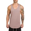 Mens Running Sport Solid Color Muscle Tank Tops Cotton Breathable Gym Sleeveless T-Shirt Fitness Training Undershirt